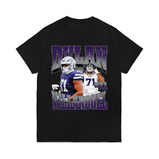 Kansas State - NCAA Football : Dylan Villarouel - Collage Comfort Colors T-Shirt-0