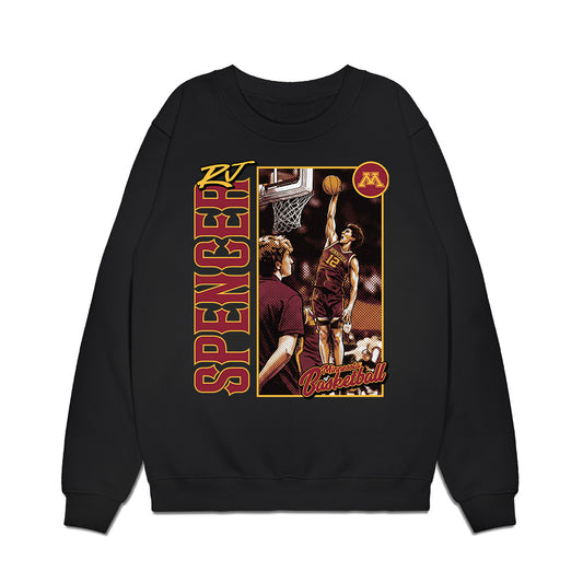 Minnesota - NCAA Men's Basketball : RJ Spencer - Card Inspired Premium Crewneck Sweatshirt-0