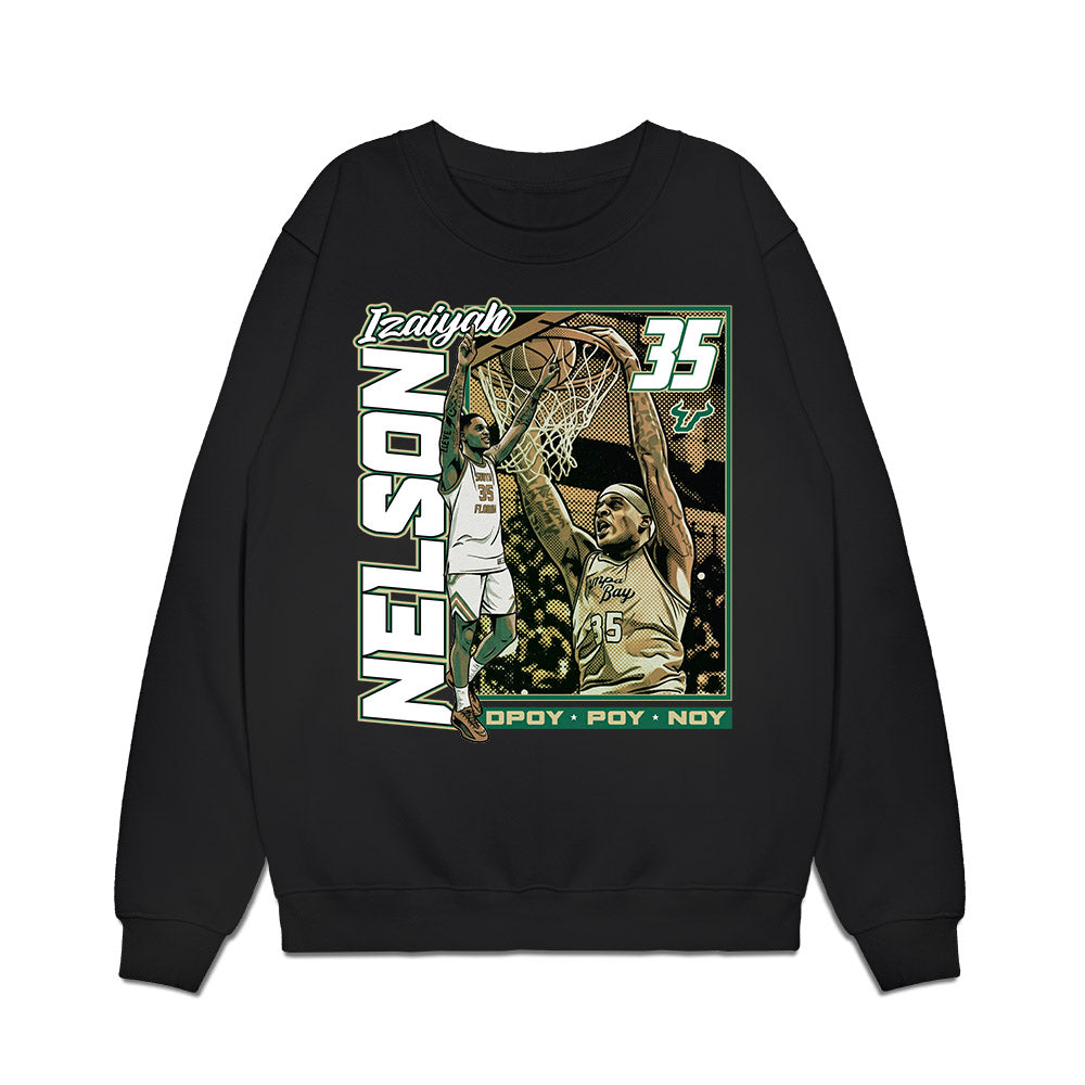 USF - NCAA Men's Basketball : Izaiyah Nelson - Collage Premium Crewneck Sweatshirt-0