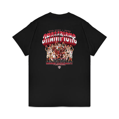 Miami of Ohio - NCAA Men's Basketball : MAC '25-'26 Champions Team Collage Comfort Colors T-Shirt-1