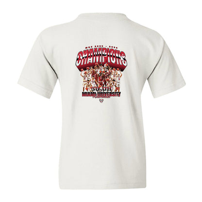 Miami of Ohio - NCAA Men's Basketball : MAC '25-'26 Champions Team Collage Youth T-Shirt-1