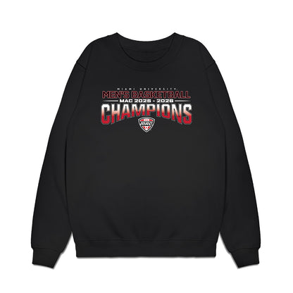 Miami of Ohio - NCAA Men's Basketball : MAC '25-'26 Champions Team Collage Premium Crewneck Sweatshirt-0