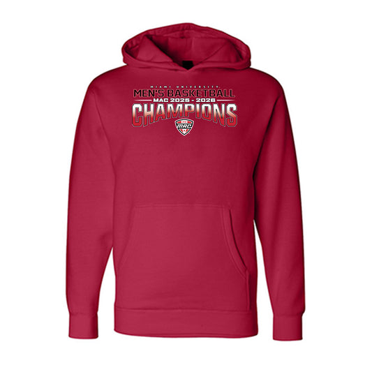 Miami of Ohio - NCAA Men's Basketball : MAC '25-'26 Champions Team Collage Hooded Pullover Sweatshirt-0