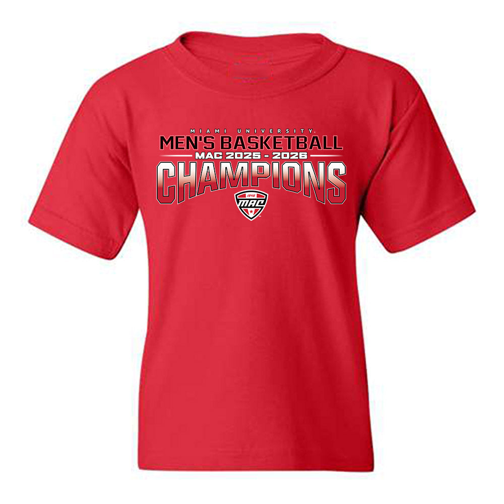 Miami of Ohio - NCAA Men's Basketball : MAC '25-'26 Champions Team Collage Youth T-Shirt-0