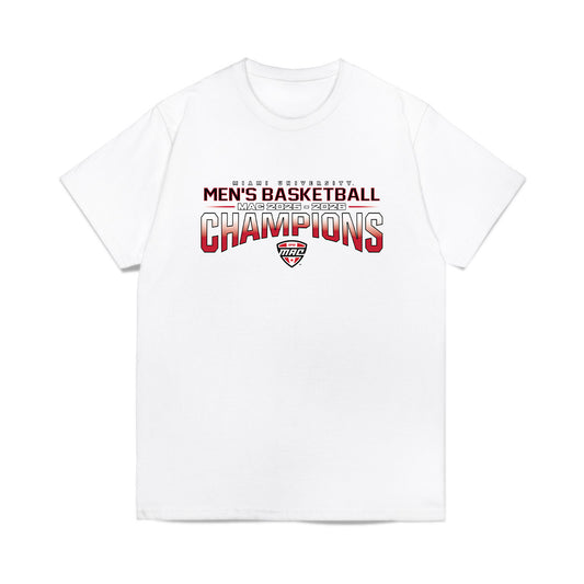 Miami of Ohio - NCAA Men's Basketball : MAC '25-'26 Champions Team Collage Comfort Colors T-Shirt-0