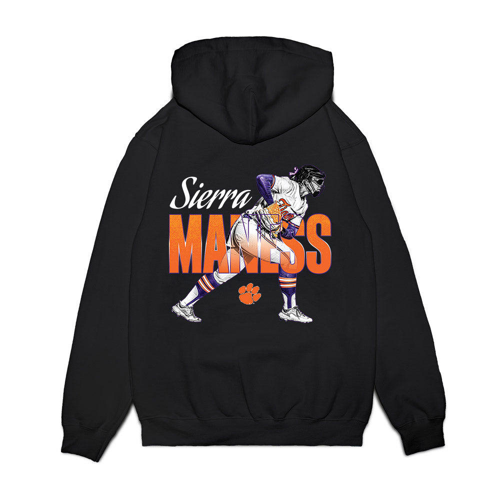 Clemson - NCAA Softball : Sierra Maness - Caricature Premium Hooded Sweatshirt-1