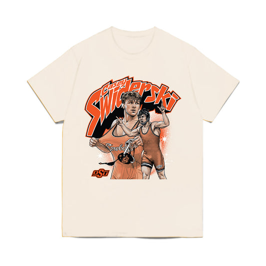 Oklahoma State - NCAA Wrestling : Casey Swiderski - Comfort Colors T-Shirt-0