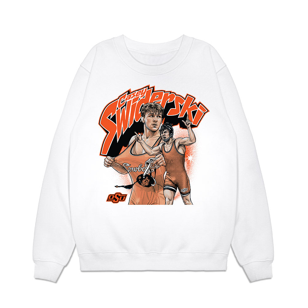 Oklahoma State - NCAA Wrestling : Casey Swiderski - Premium Crewneck Sweatshirt-0