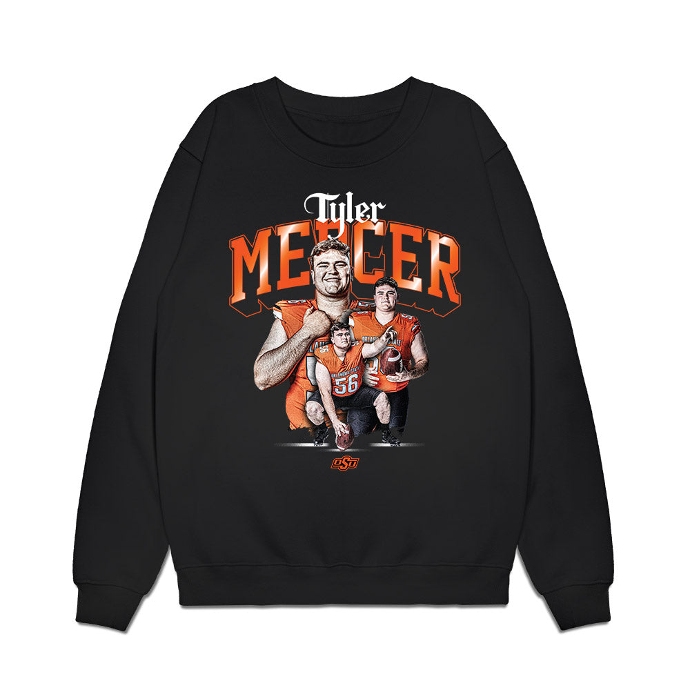 Oklahoma State - NCAA Football : Tyler Mercer - Collage Premium Crewneck Sweatshirt-0