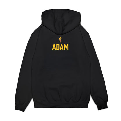 Arizona State - NCAA Men's Swimming & Diving : Jonathon Adam - Conference Champions Premium Hooded Sweatshirt-1