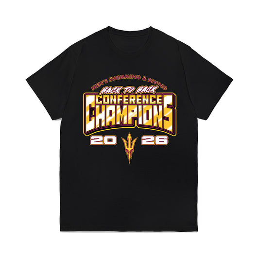Arizona State - NCAA Men's Swimming & Diving : Jake Mason - Conference Champions Comfort Colors T-Shirt-0