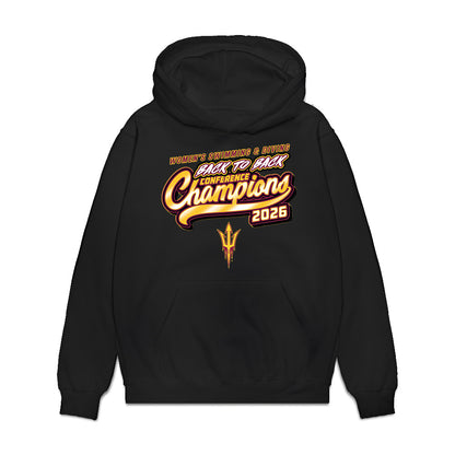 Arizona State - NCAA Women's Swimming & Diving : Kayden Hayes - Back to Back Conference Champions Premium Hooded Sweatshirt-0