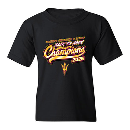Arizona State - NCAA Women's Swimming & Diving : Alexia Sotomayor - Back to Back Conference Champions Youth T-Shirt-0