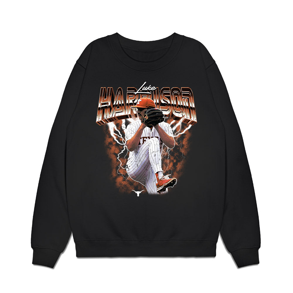 Texas - NCAA Baseball : Luke Harrison - Collage Premium Crewneck Sweatshirt-0