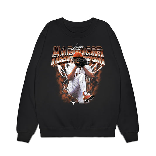Texas - NCAA Baseball : Luke Harrison - Collage Premium Crewneck Sweatshirt-0