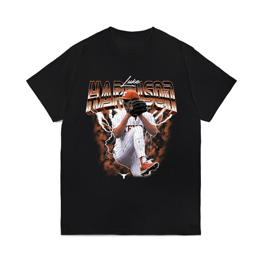 Texas - NCAA Baseball : Luke Harrison - Collage Comfort Colors T-Shirt-0