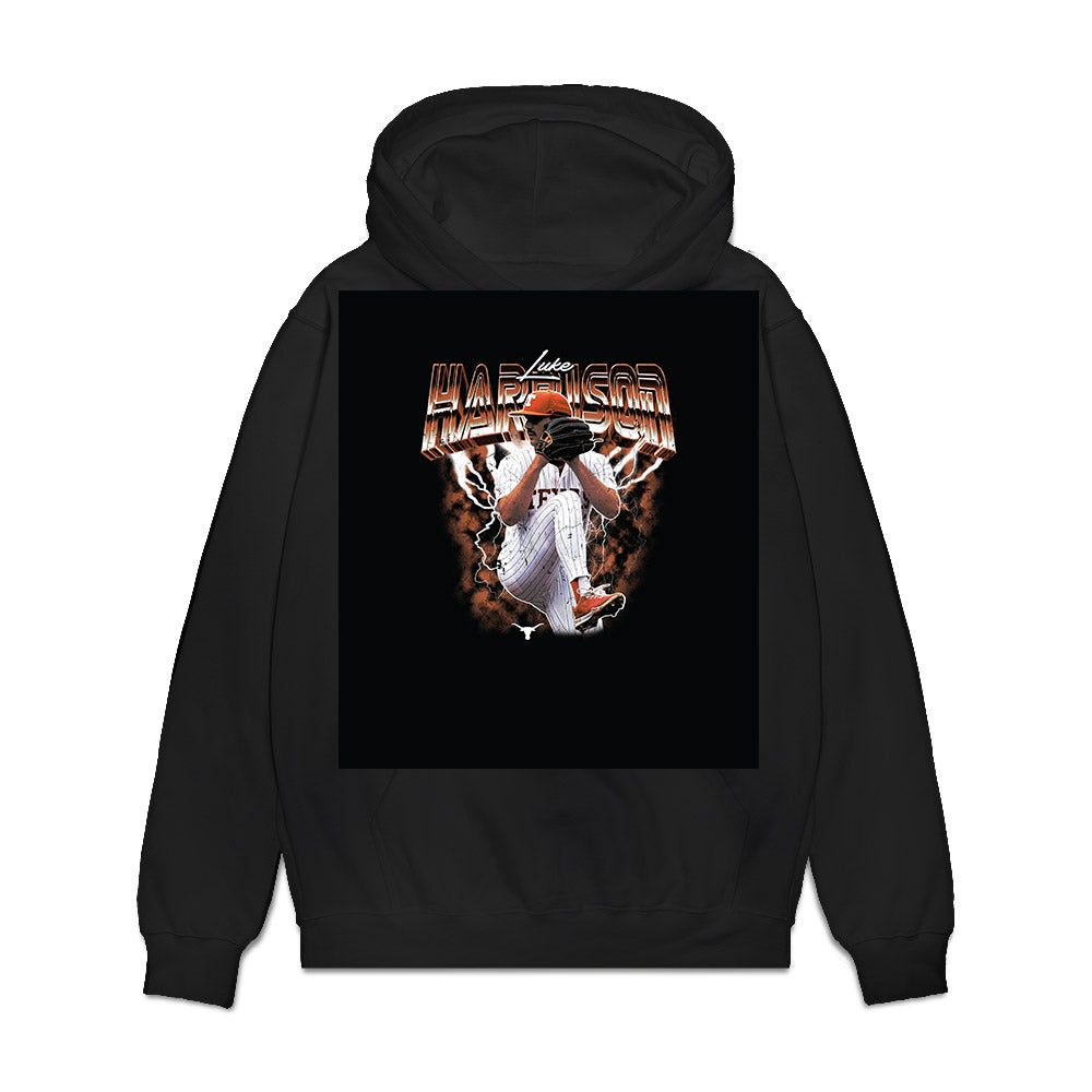 Texas - NCAA Baseball : Luke Harrison - Collage Premium Hooded Sweatshirt-0