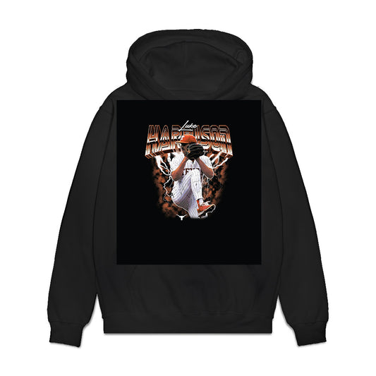 Texas - NCAA Baseball : Luke Harrison - Collage Premium Hooded Sweatshirt-0