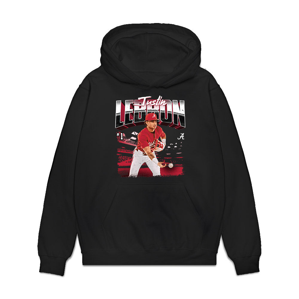 Alabama - NCAA Baseball : Justin Lebron - Collage Premium Hooded Sweatshirt-0