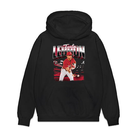Alabama - NCAA Baseball : Justin Lebron - Collage Premium Hooded Sweatshirt-0