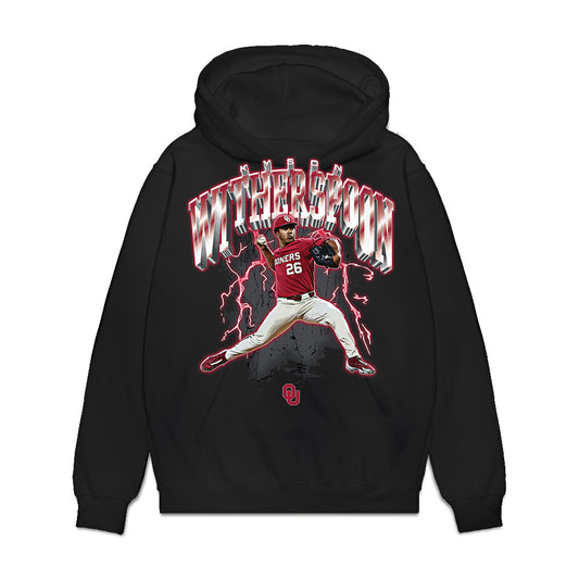 Oklahoma - NCAA Baseball : Kyson Witherspoon - Collage Premium Hooded Sweatshirt-0