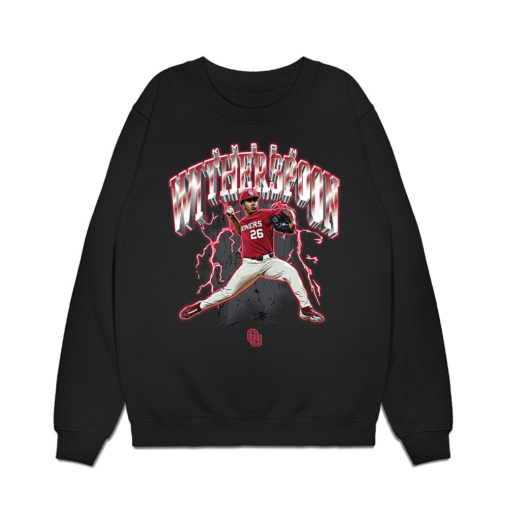 Oklahoma - NCAA Baseball : Kyson Witherspoon - Collage Premium Crewneck Sweatshirt-0