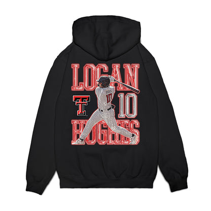 Texas Tech - NCAA Baseball : Logan Hughes - Collage Premium Hooded Sweatshirt-1