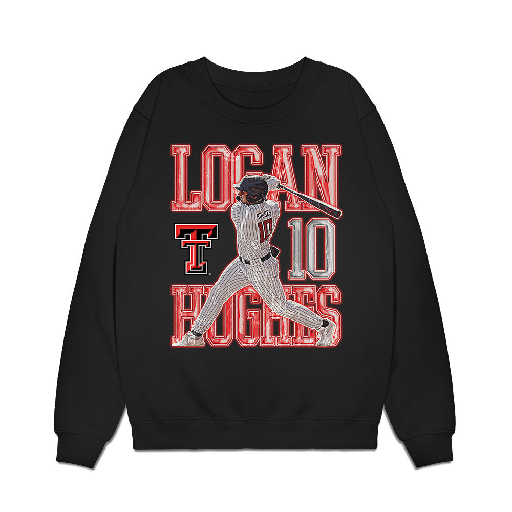 Texas Tech - NCAA Baseball : Logan Hughes - Collage Premium Crewneck Sweatshirt-0