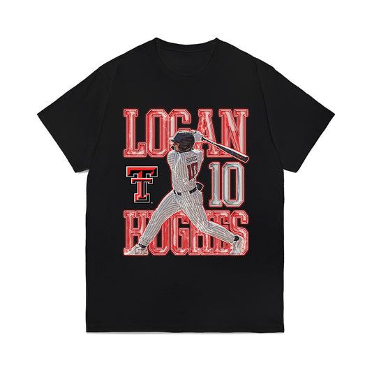 Texas Tech - NCAA Baseball : Logan Hughes - Collage Comfort Colors T-Shirt-0