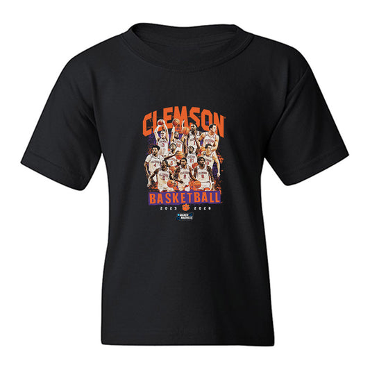 Clemson - NCAA Men's Basketball : NCAA® March Madness® 2026 Team Collage Youth T-Shirt-0