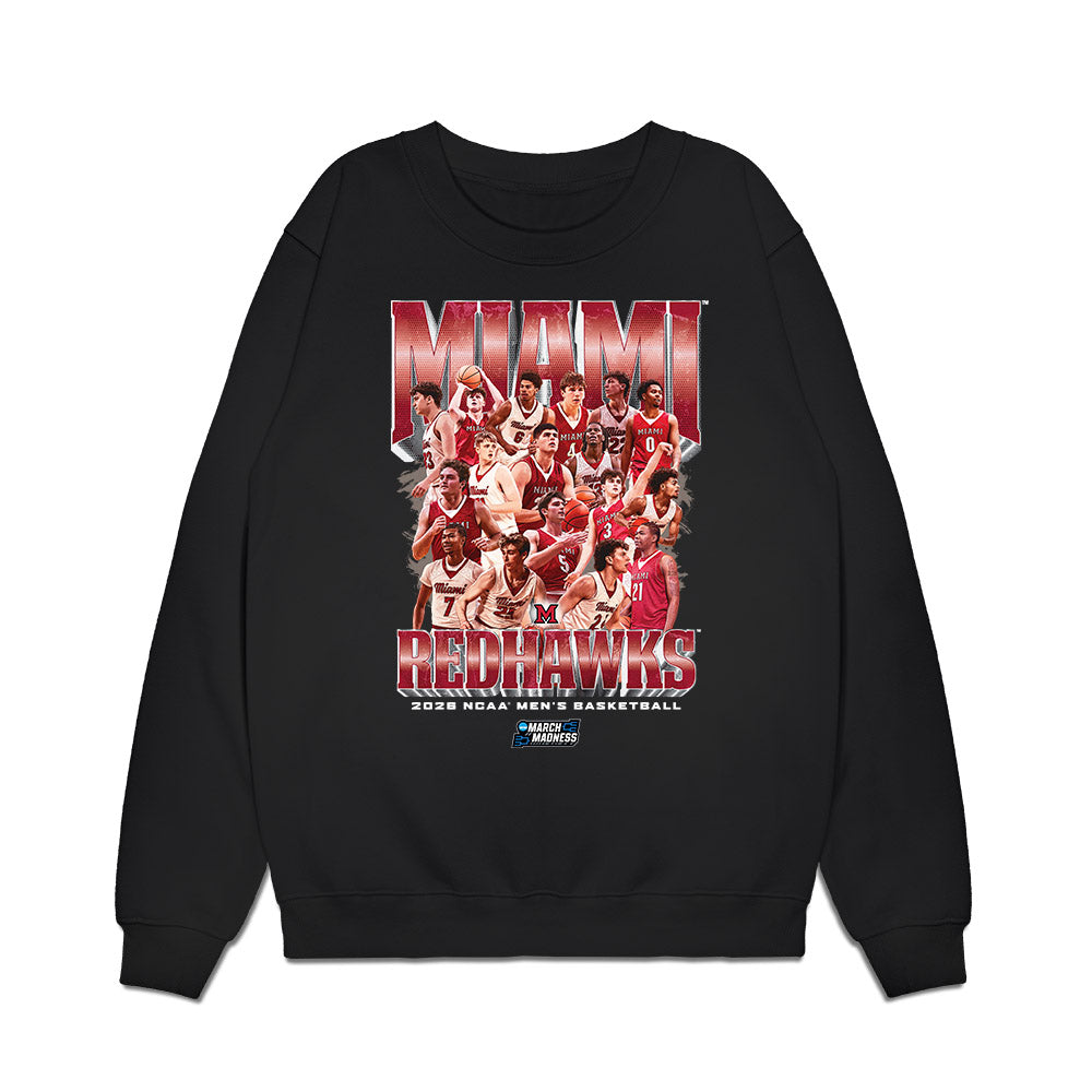 Miami of Ohio - NCAA Men's Basketball : NCAA® March Madness® 2026 Team Collage Premium Crewneck Sweatshirt-0