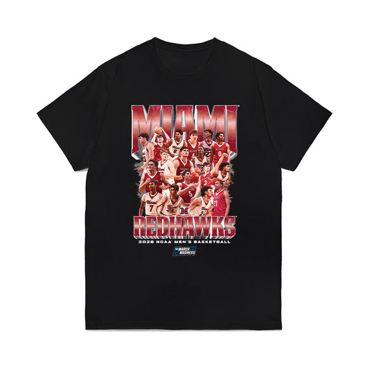 Miami of Ohio - NCAA Men's Basketball : NCAA® March Madness® 2026 Team Collage Comfort Colors T-Shirt-0