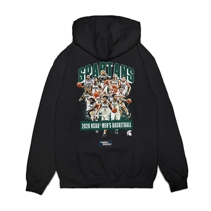 Michigan State - NCAA Men's Basketball : NCAA® March Madness® 2026 Team Collage Premium Hooded Sweatshirt-1