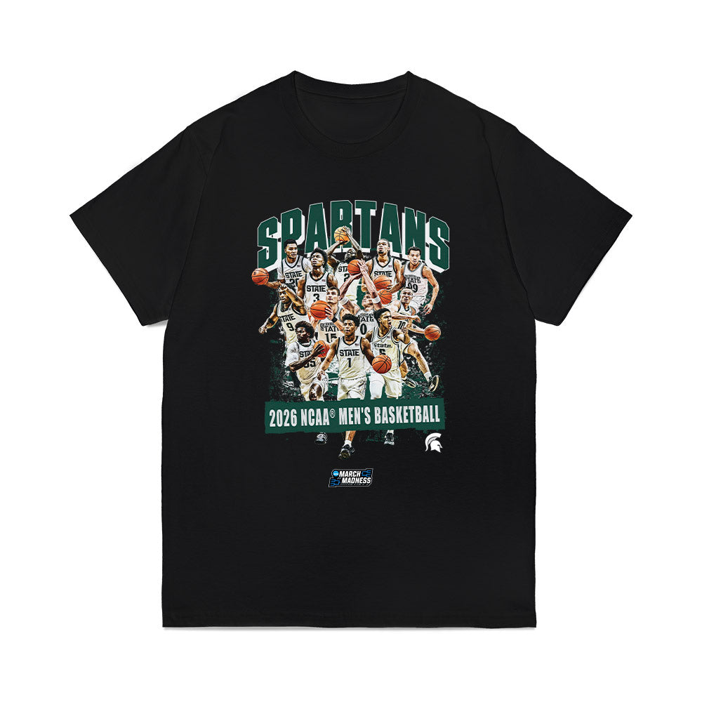 Michigan State - NCAA Men's Basketball : NCAA® March Madness® 2026 Team Collage Comfort Colors T-Shirt-0