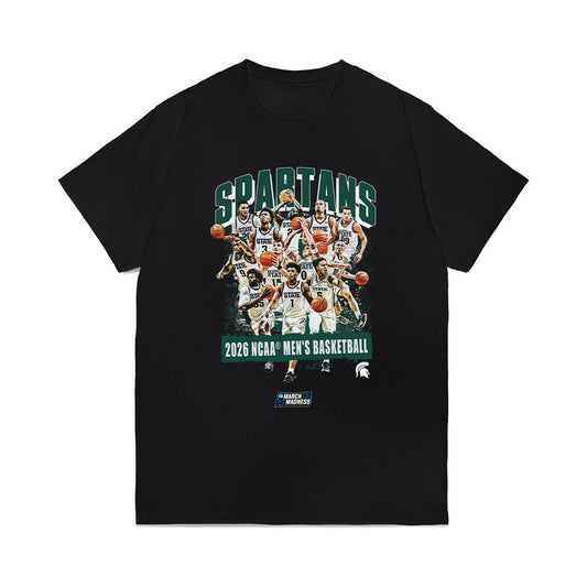 Michigan State - NCAA Men's Basketball : NCAA® March Madness® 2026 Team Collage Comfort Colors T-Shirt-0