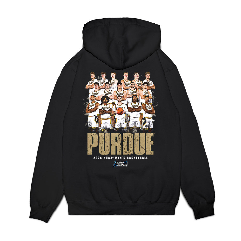 Purdue - NCAA Men's Basketball : NCAA® March Madness® 2026 Team Collage Premium Hooded Sweatshirt-1