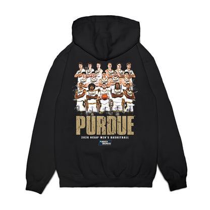 Purdue - NCAA Men's Basketball : NCAA® March Madness® 2026 Team Collage Premium Hooded Sweatshirt-1