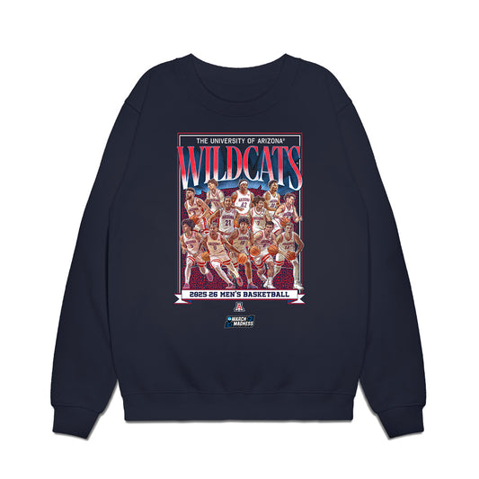 Arizona - NCAA Men's Basketball : NCAA® March Madness® 2026 Team Collage Premium Crewneck Sweatshirt-0