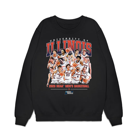 Illinois - NCAA Men's Basketball : NCAA® March Madness® 2026 Team Collage Premium Crewneck Sweatshirt-0