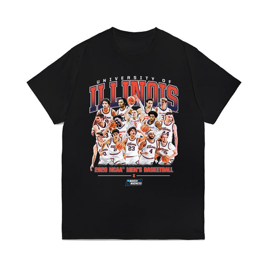 Illinois - NCAA Men's Basketball : NCAA® March Madness® 2026 Team Collage Comfort Colors T-Shirt-0