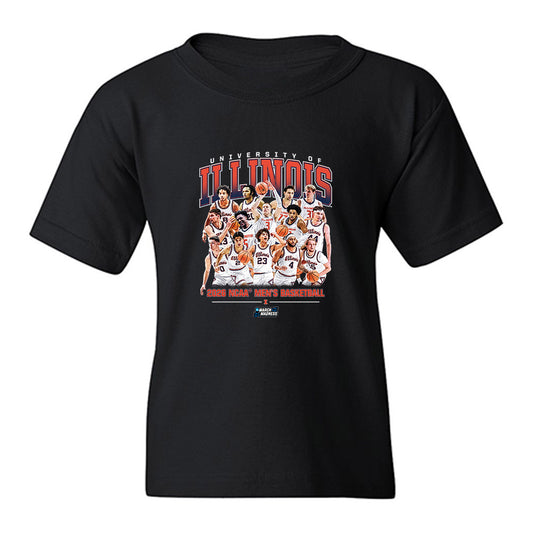 Illinois - NCAA Men's Basketball : NCAA® March Madness® 2026 Team Collage Youth T-Shirt-0