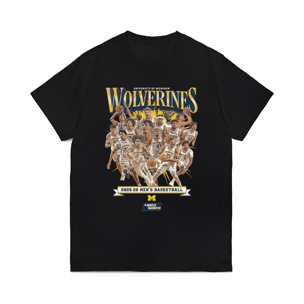 Michigan - NCAA Men's Basketball : NCAA® March Madness® 2026 Team Collage Comfort Colors T-Shirt-0