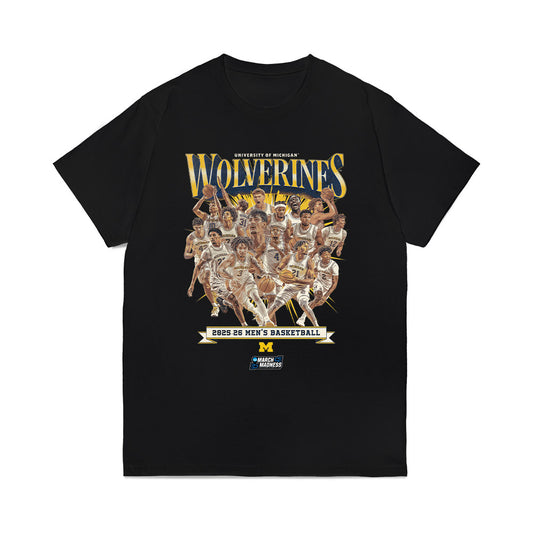 Michigan - NCAA Men's Basketball : NCAA® March Madness® 2026 Team Collage Comfort Colors T-Shirt-0