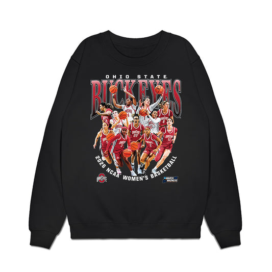 Ohio State - NCAA Women's Basketball : NCAA® March Madness® 2026 Team Collage Premium Crewneck Sweatshirt-0