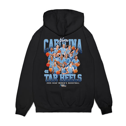UNC - NCAA Women's Basketball : NCAA® March Madness® 2026 Team Collage Premium Hooded Sweatshirt-1