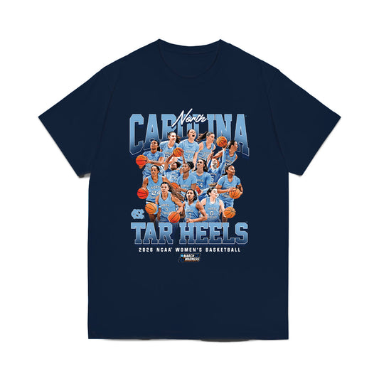 UNC - NCAA Women's Basketball : NCAA® March Madness® 2026 Team Collage Comfort Colors T-Shirt-0