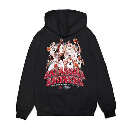 Oklahoma - NCAA Women's Basketball : NCAA® March Madness® 2026 Team Collage Premium Hooded Sweatshirt-1