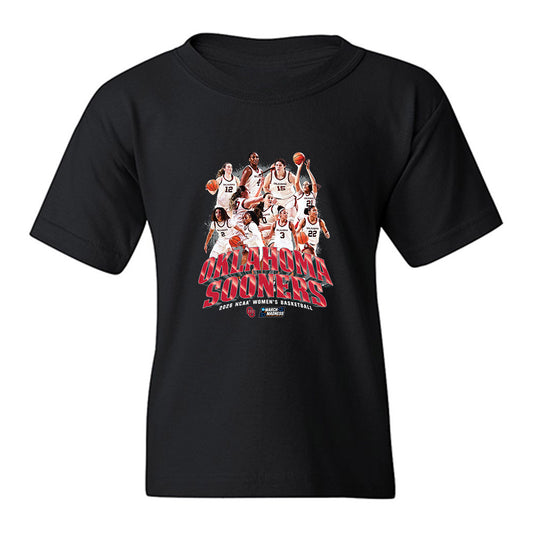 Oklahoma - NCAA Women's Basketball : NCAA® March Madness® 2026 Team Collage Youth T-Shirt-0