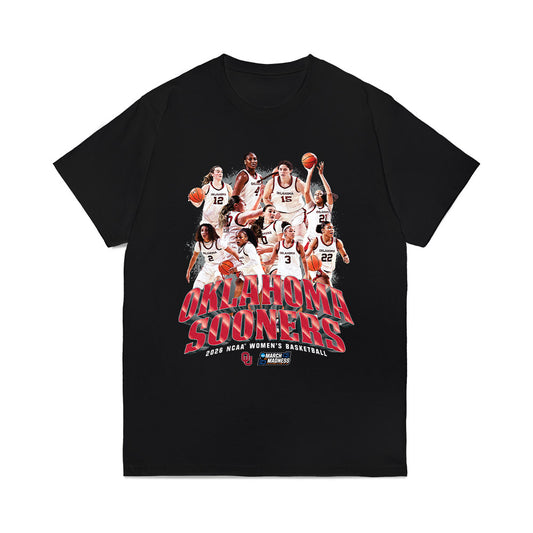 Oklahoma - NCAA Women's Basketball : NCAA® March Madness® 2026 Team Collage Comfort Colors T-Shirt-0