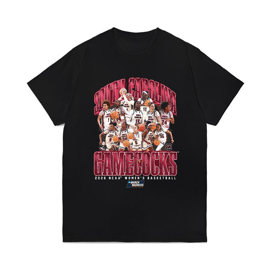 South Carolina - NCAA Women's Basketball : - NCAA® March Madness® 2026 Team Collage Comfort Colors T-Shirt-0